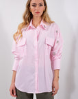 CAMICIA RIGATA + STRASS