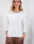 MAGLIA 3/4 BORDO LUREX