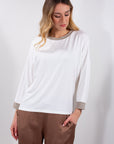 MAGLIA 3/4 BORDO LUREX