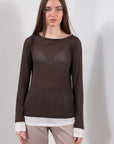 MAGLIA DOPPIO COLLO SETINA