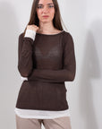 MAGLIA DOPPIO COLLO SETINA