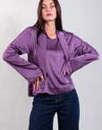 RIBBON SATIN SHIRT