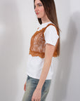 T-SHIRT CON CORPINO PIZZO