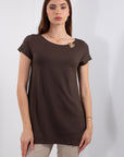 MAGLIA LUNGA SPACCHI SPILLA