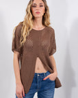 MAGLIA LUNGA RETE SPACCO***