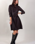 RUBBERED ECO-LEATHER DRESS