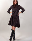 RUBBERED ECO-LEATHER DRESS