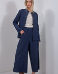PANTALONE CROPPED CUCITURA JEANS