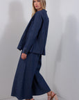 PANTALONE CROPPED CUCITURA JEANS