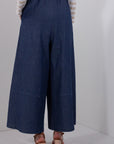 PANTALONE CROPPED CUCITURA JEANS