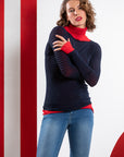 STRIPED CASHMERE BLEND SWEATER