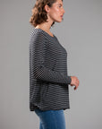 CASHMERE MIXED INTERMEDIATE STRIPED SWEATER