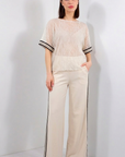 PANTALONE PALAZZO GROS GRAIN