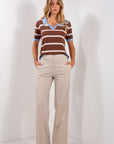 PANTALONE BENGALINA PALAZZO+BOTTONE