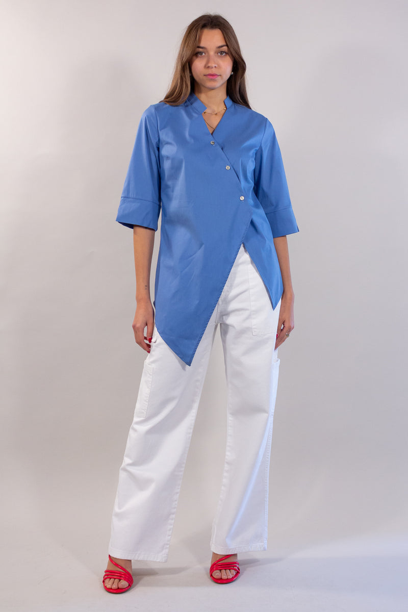 CAMICIA BOTTONI OBLIQUI