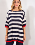 MAGLIA MANICA 3/4 RIGHE OVERSIZE
