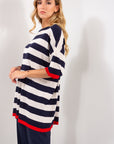 MAGLIA MANICA 3/4 RIGHE OVERSIZE