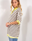 MAGLIA POLO OVERSIZE RIGHE