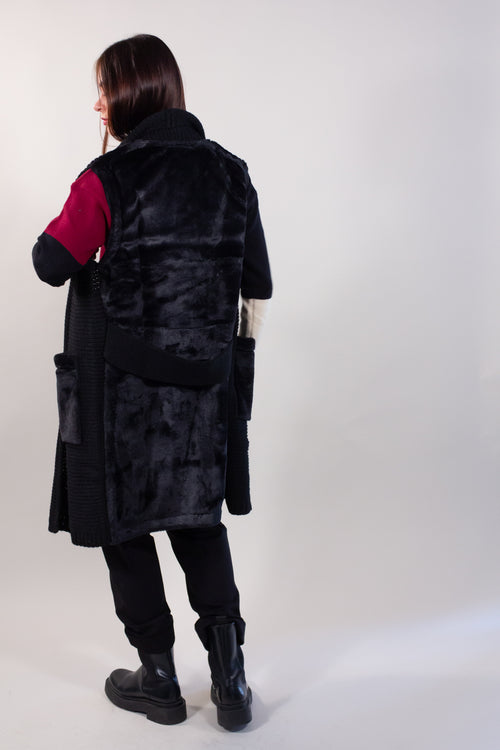 GILET MAGLIA+PELLICCIA