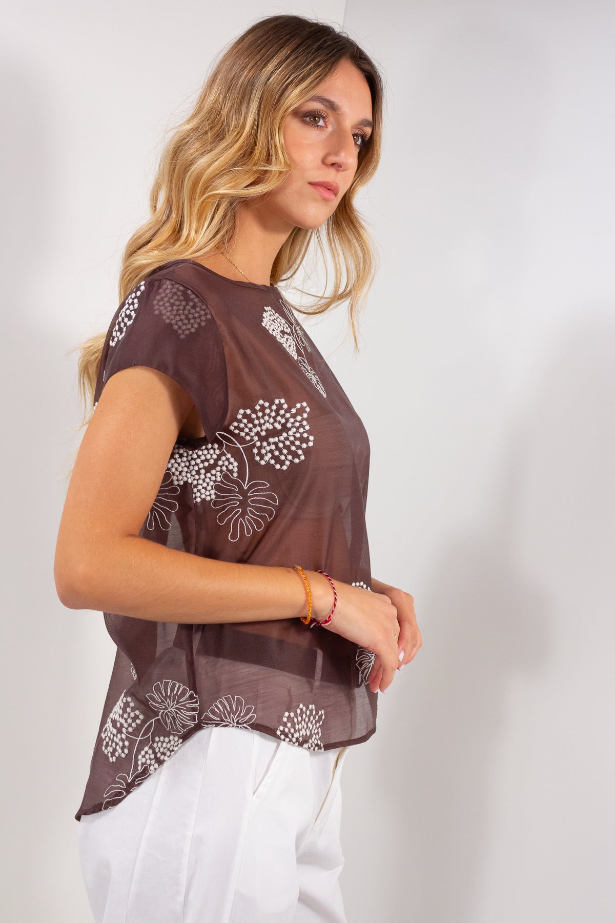 BLUSA LYOCELL RICAMATA