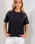 T-SHIRT STRASS SPALLE