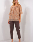 BLUSA FANTASIA FLOREALE ELASTICATA