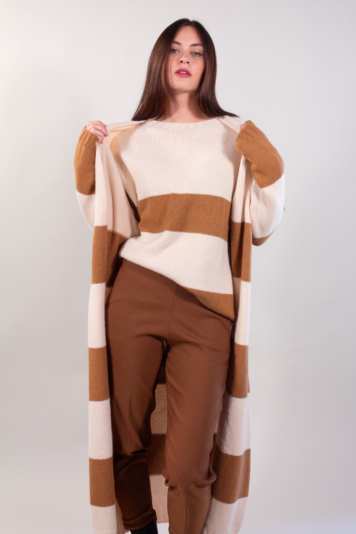 MAXI STRIPED CARDIGAN