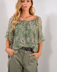 BLUSA FANTASIA FLOREALE ELASTICATA