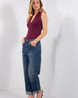 JEANS RISVOLTO LAVAGGIO MEDIO