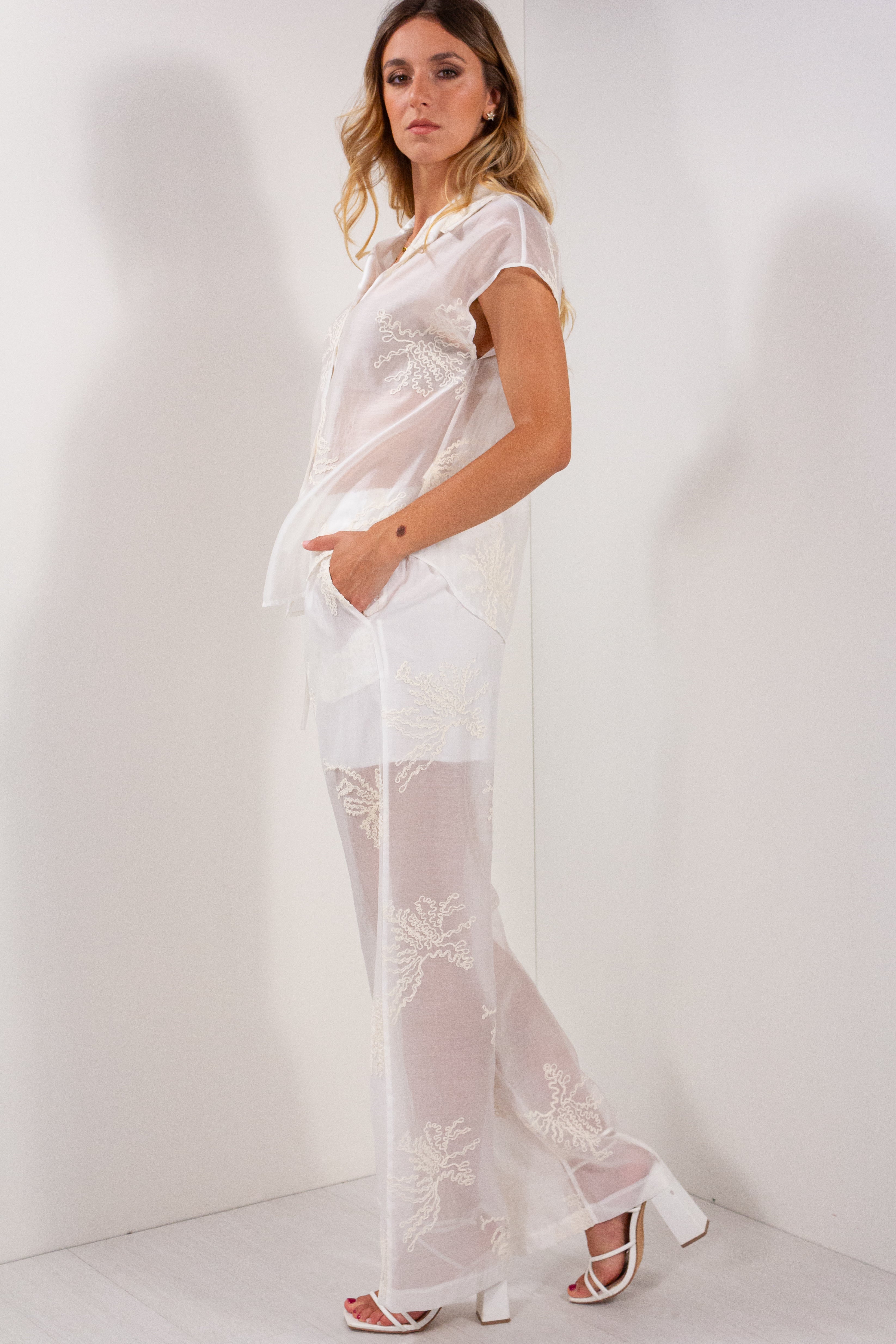 PANTALONE LYOCELL RICAMO GRANDE