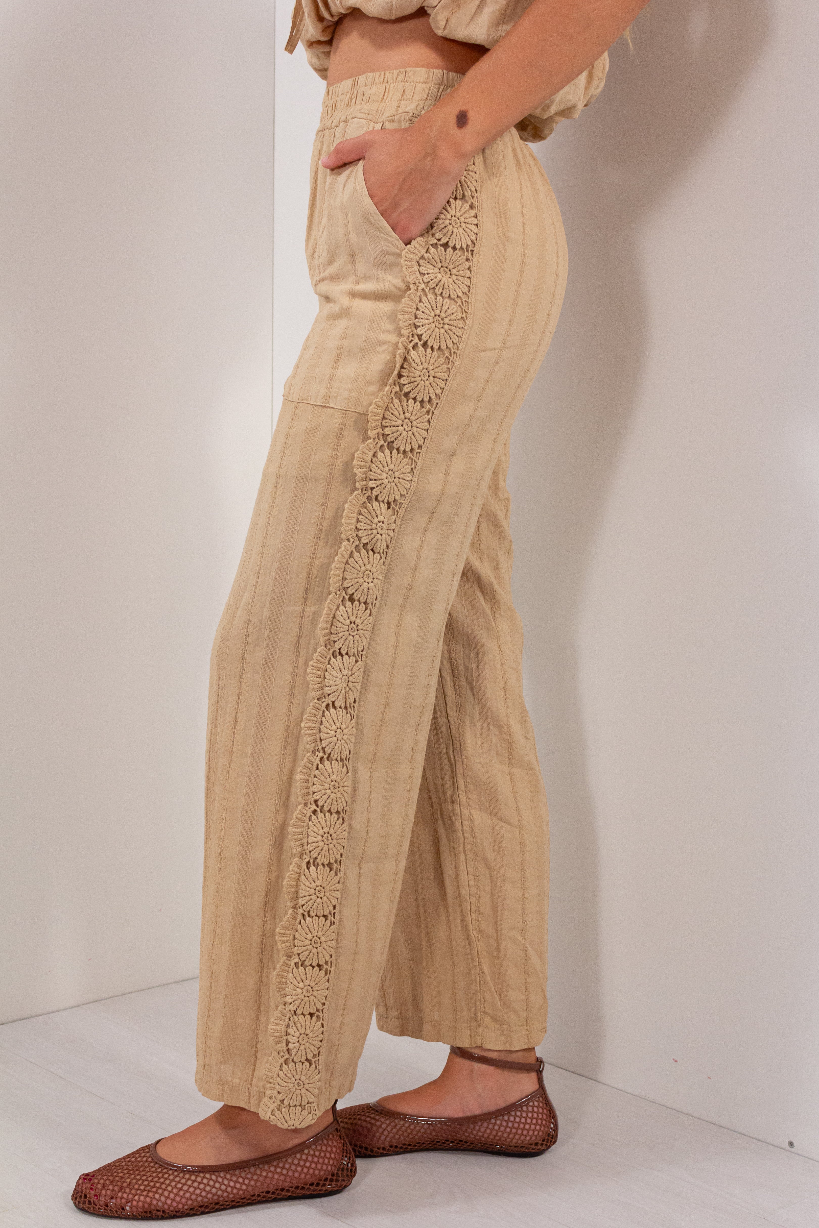 PANTALONE SANGALLO LAVORATO BANDE