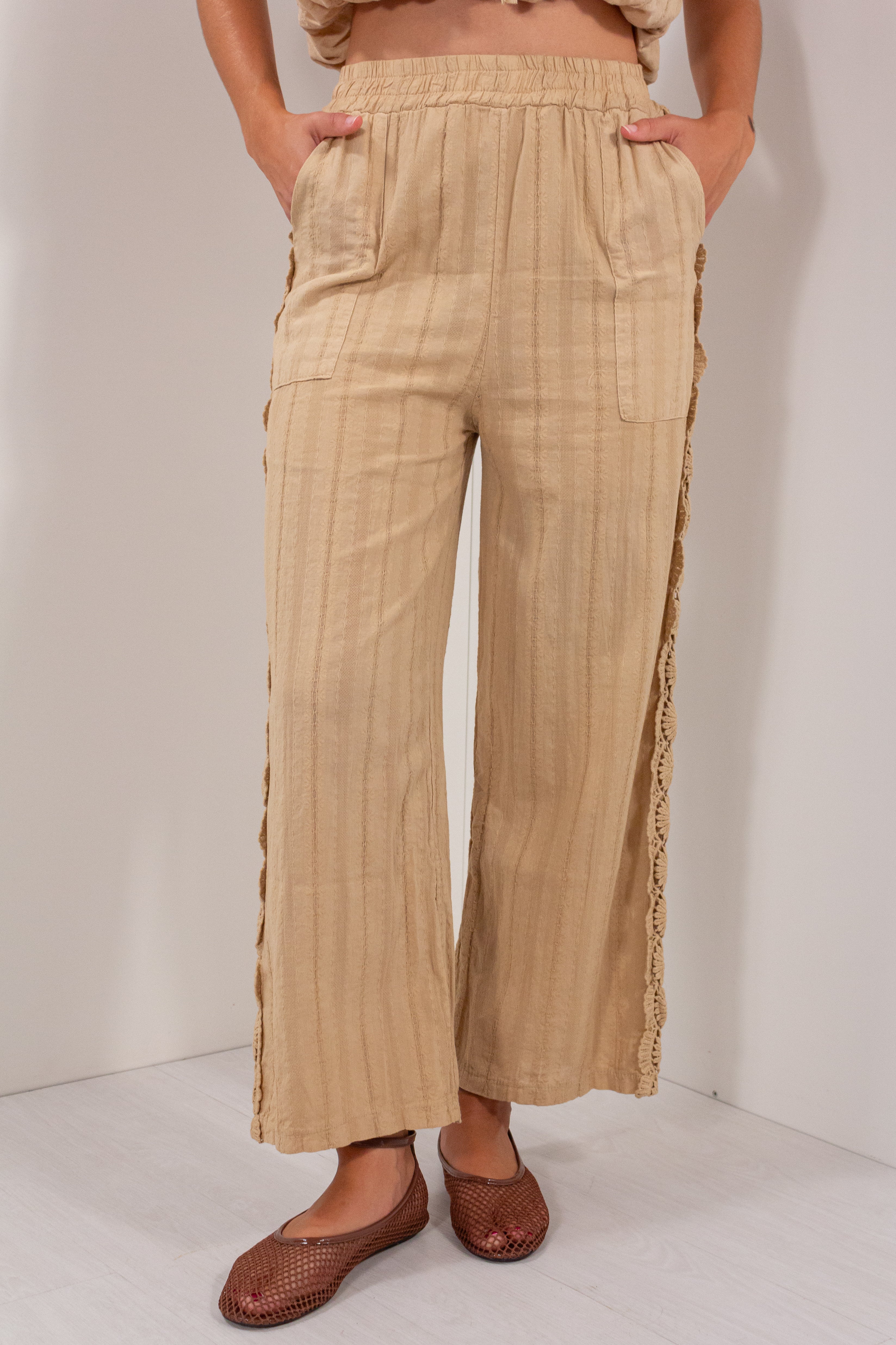 PANTALONE SANGALLO LAVORATO BANDE