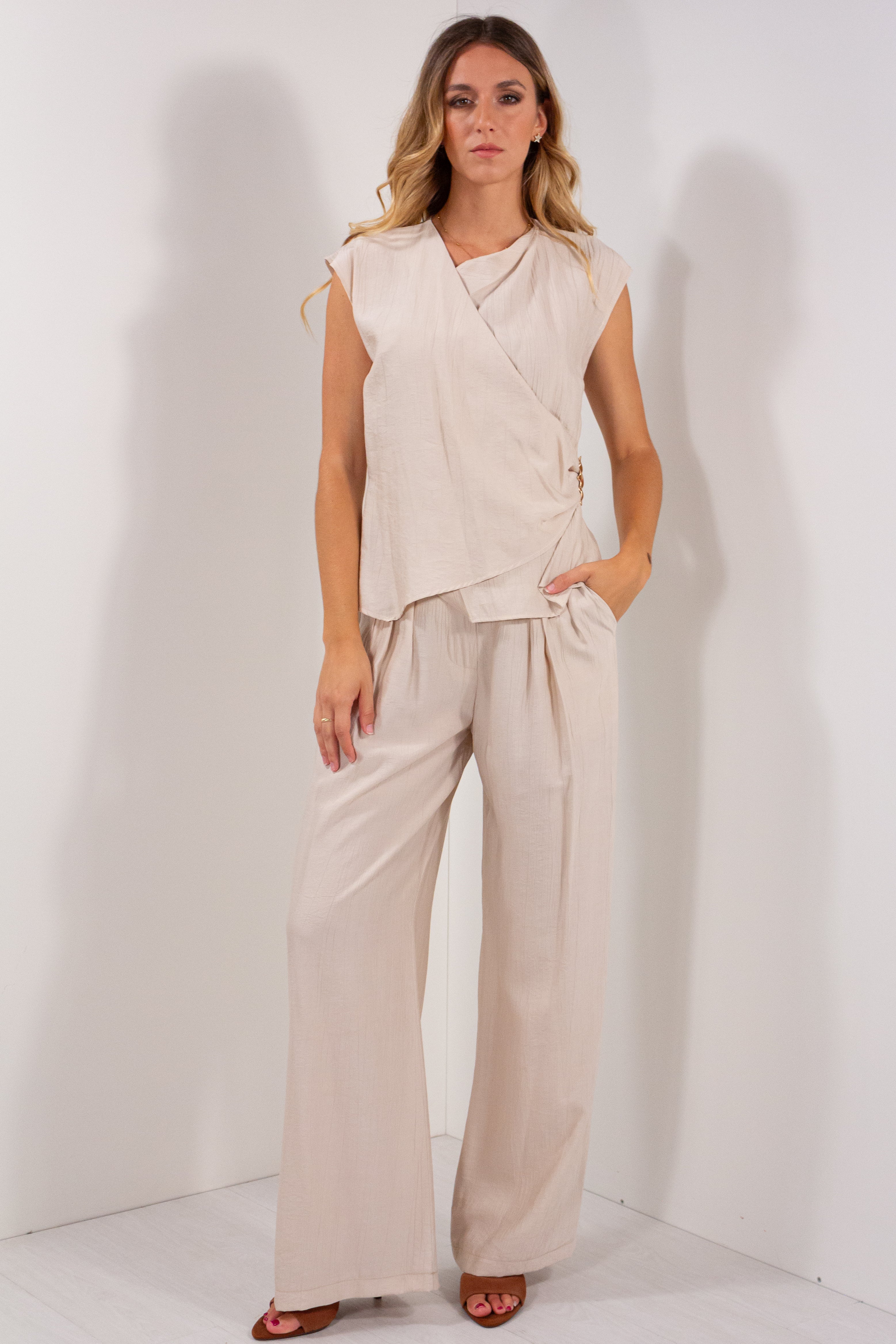 PANTALONE AMPIO STROPICCIATO