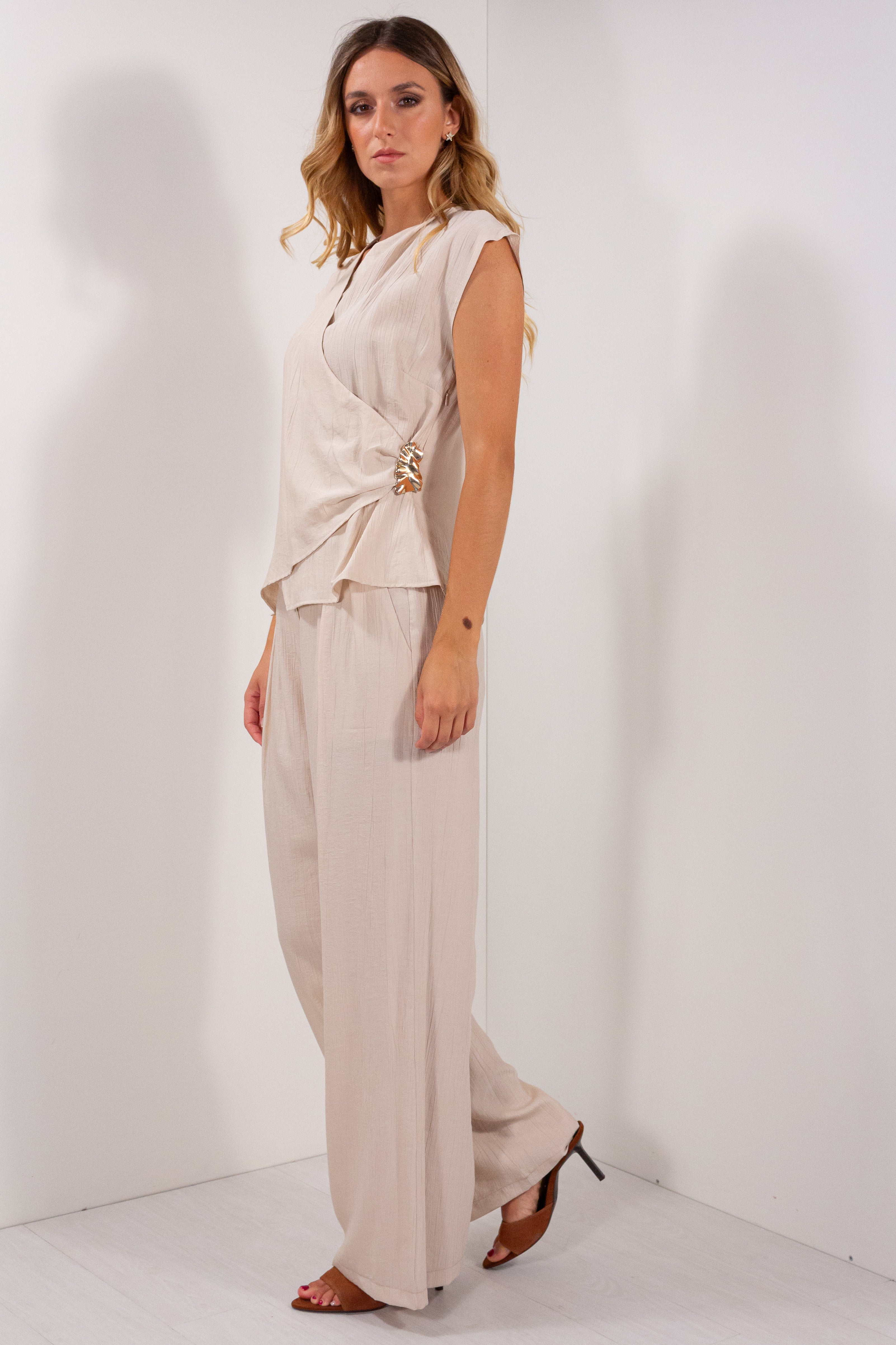 PANTALONE AMPIO STROPICCIATO