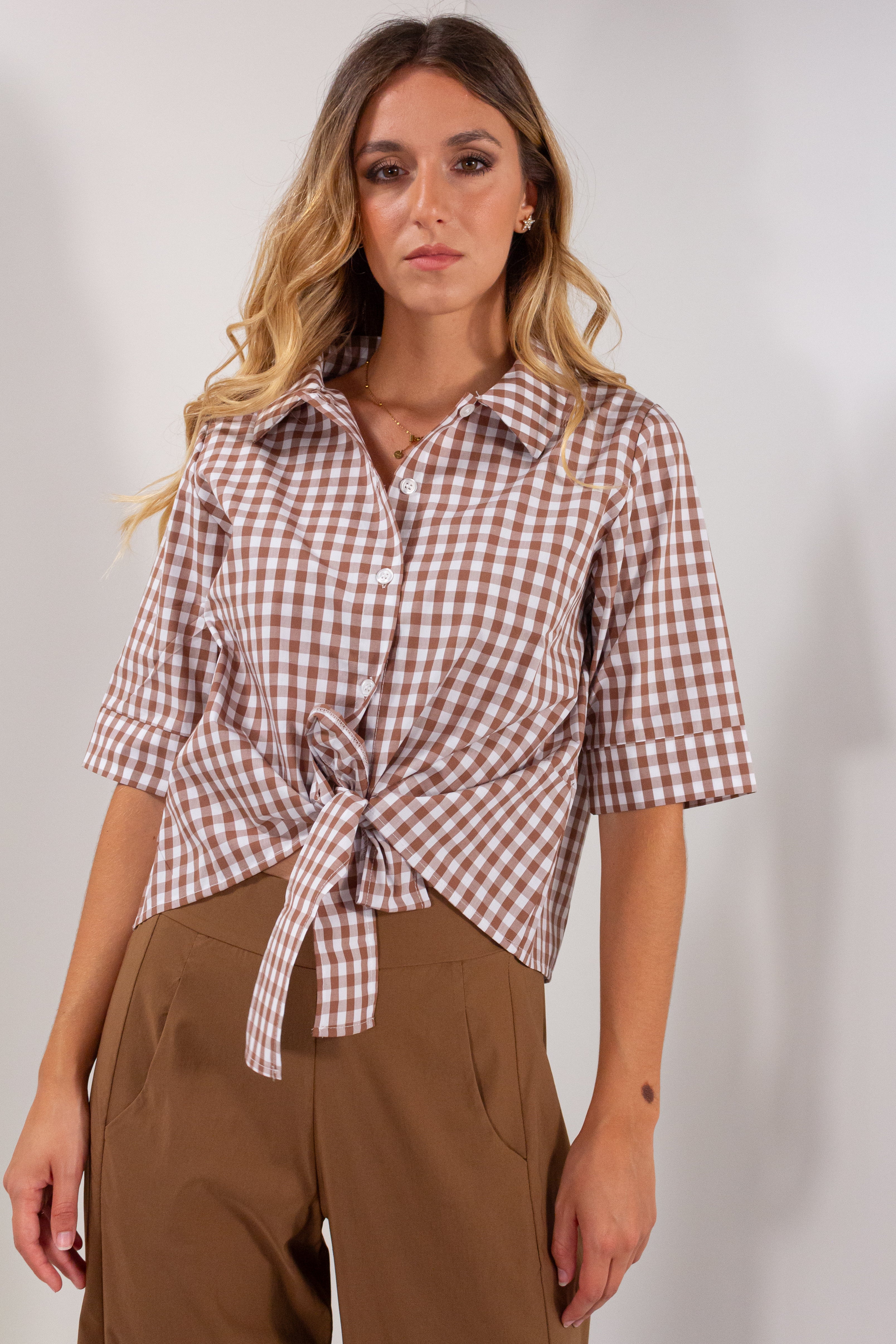 CAMICIA QUADRETTI LEGATA M/M
