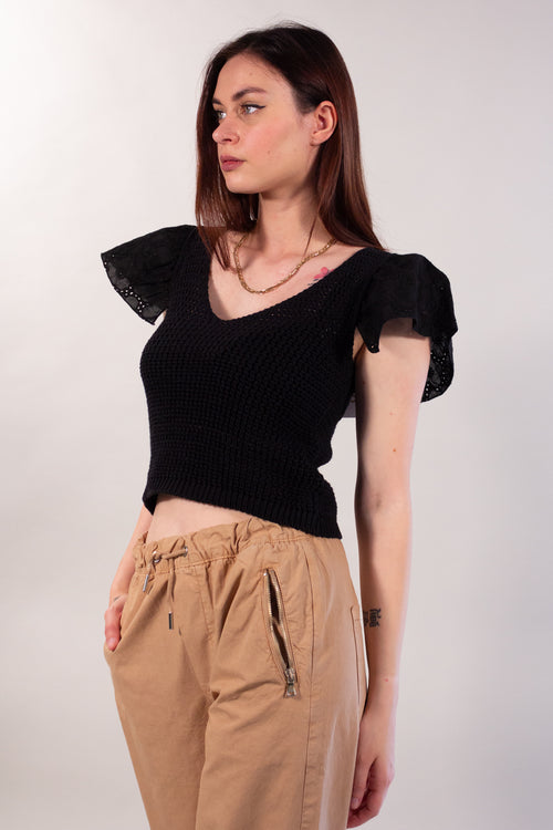 MAGLIA CROCHET DOPPIA V