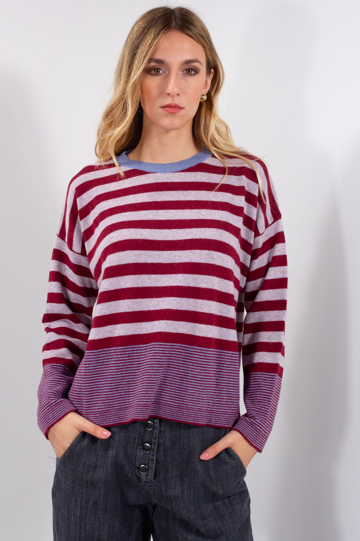 MAGLIA BICOLOR RIGHINE