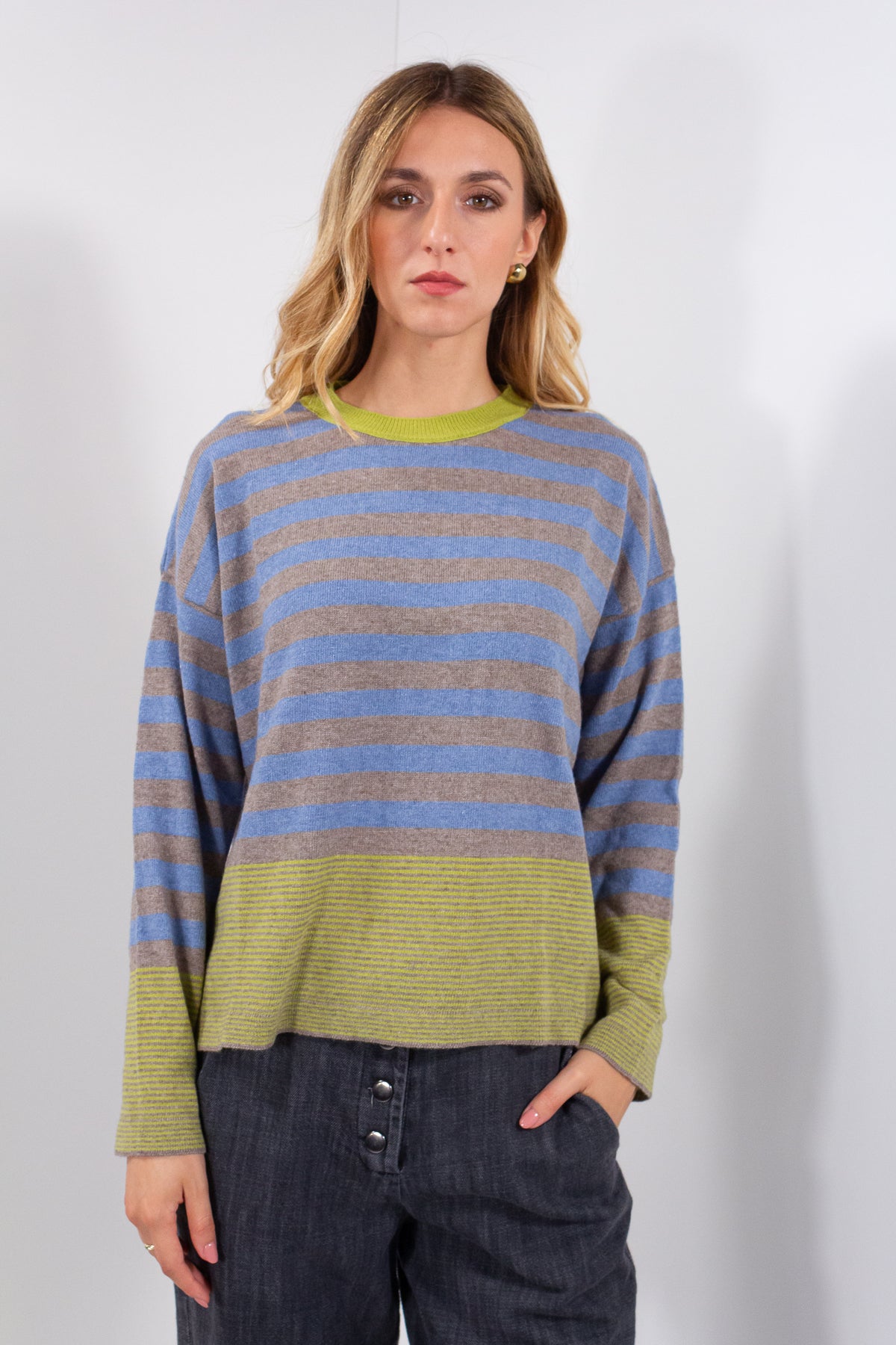 MAGLIA BICOLOR RIGHINE