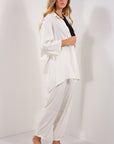 CAMICIONE MANICA KIMONO LINO