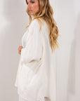 CAMICIONE MANICA KIMONO LINO