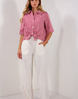 PANTALONE PALAZZO LINO