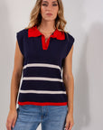 POLO RIGATA SMANICATA