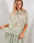 CAMICIA MEZZA COREA LYOCELL RICAMO