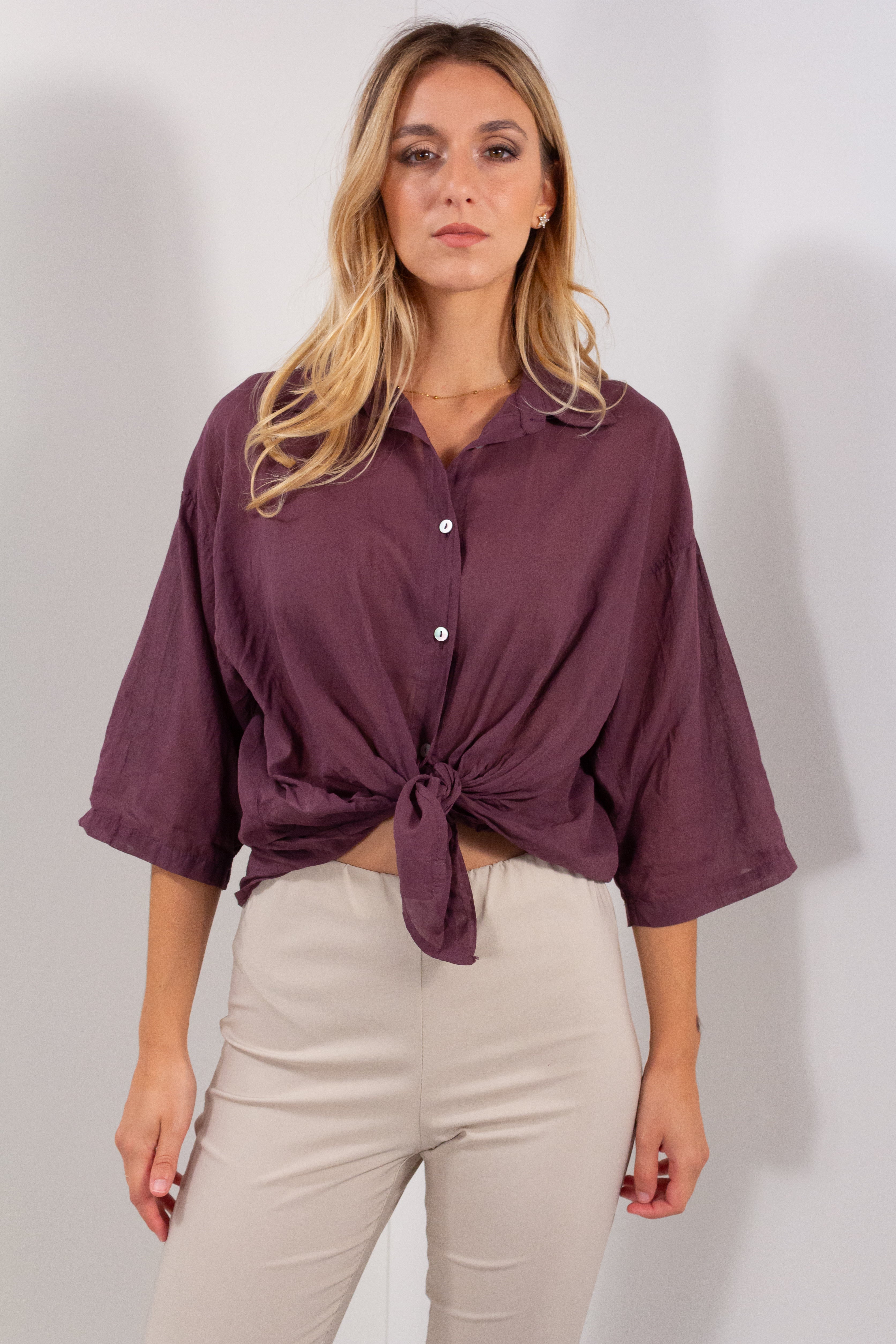CAMICIA VOILE DI COTONE
