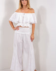 PANTALONE INSERTI IN PIZZO