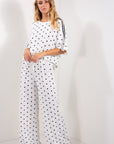 PANTALONE POIS E PIZZO