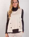 GILET WITH GOLD BUTTONS