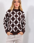 MAGLIA LUPO GEOMETRICA