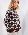 MAGLIA LUPO GEOMETRICA
