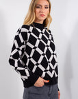 MAGLIA LUPO GEOMETRICA